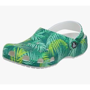 BNWT Tropical Palm Leaves Crocs Clogs